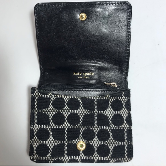 Kate Spade Small Black White Geometric Pattern Wallet NWOT - Picture 4 of 12